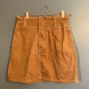 Mustard yellow mini skirt